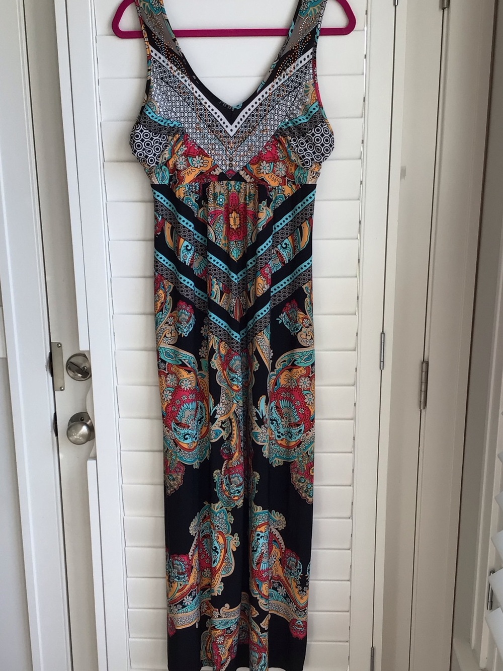 Style & Co Women’s Bohemian multicolor paisley Maxi Dress